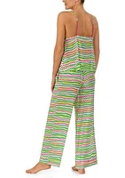 Printed Woven Cami Top and Pants Pajama Set