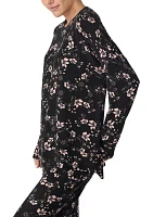 Women's Oversized Top and Pants Pajama Set