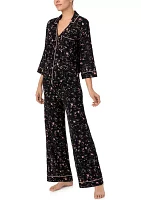 Printed Notched Pajama Set