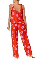 Women's High Waisted Printed Pajama Set