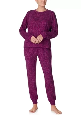 Women's Long Sleeve Top and Jogger Pants Pajama Set