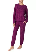 Women's Long Sleeve Top and Jogger Pants Pajama Set