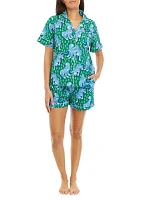 Women's Tiger Queen Jade Short Pajama Set