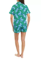 Women's Tiger Queen Jade Short Pajama Set