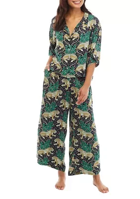 Women's Satin Bagheera Pajama Set