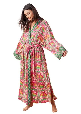 Royal Cheetah Printed Satin Robe