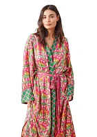 Women's Long Sleeve Satin Robe