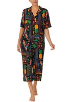 2 Piece Printed Pajama Set