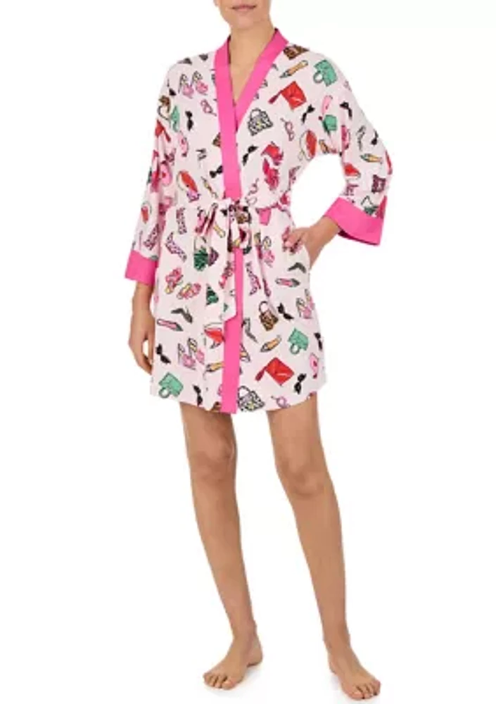 Printed Short Robe