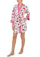 Printed Short Robe