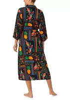 Printed Woven Maxi Robe