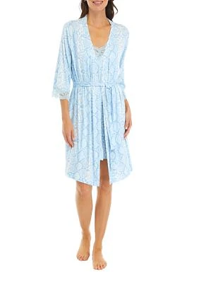 Printed Lacy Robe