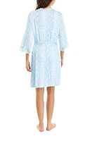 Printed Lacy Robe