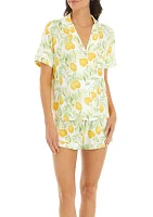 Lemon Printed Pajama Set