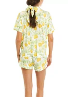 Lemon Printed Pajama Set