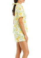 Lemon Printed Pajama Set