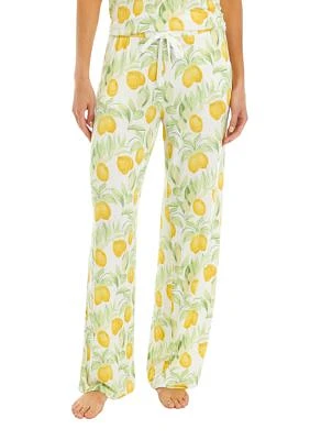 Lemon Printed Pajama Pants