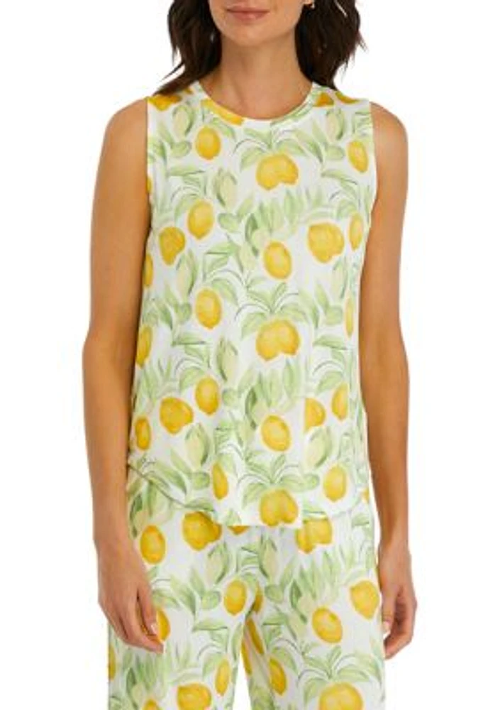 Lemon Print Sleep Tank