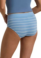 Seamless Striped Jersey High-Rise Brief