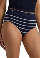 Seamless Striped Jersey High-Rise Brief