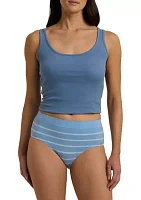 Seamless Striped Jersey High-Rise Brief