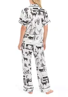 Marfa Toile Short Sleeve Pajama Set