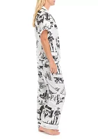 Marfa Toile Short Sleeve Pajama Set