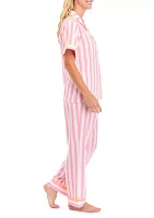 Retro Stripe 2 Piece Pajama Set