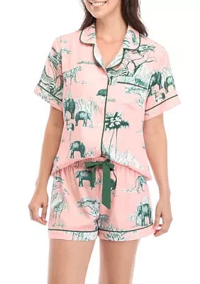 Safari Toile 2 Piece Pajama Set