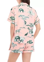 Safari Toile 2 Piece Pajama Set