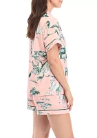 Safari Toile 2 Piece Pajama Set