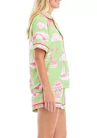 Florida Toile 2 Piece Pajama Set