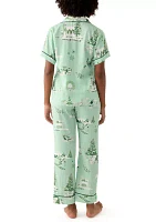 Holiday Toile Printed Pajama Set