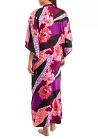 Satin Printed Long Caftan