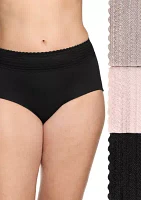 No Pinching, Problems® Cotton Lace Briefs - 3 Pack
