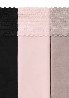 No Pinching, Problems® Cotton Lace Briefs - 3 Pack