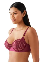 Embroidered Underwire Balconette Bra