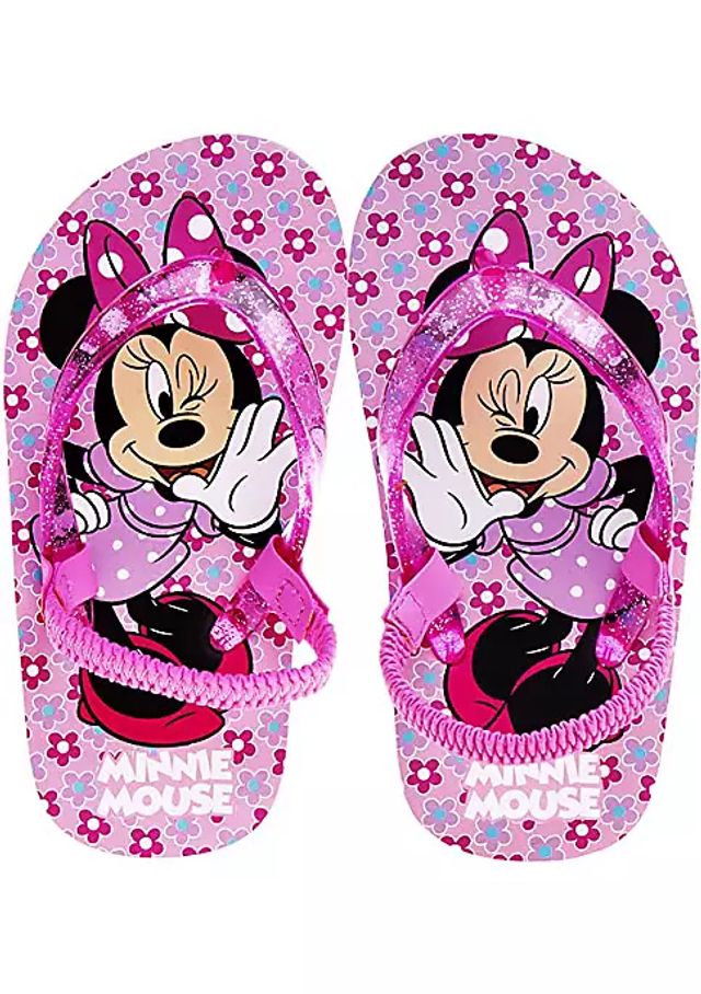 Belk Girls Minnie Mouse Flip Flops with Back Strap | The Summit