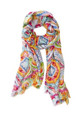 Lisbon Tile Wrap Printed Scarf