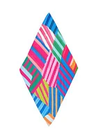 Mosaic Stripes Pleated Diamond Scarf