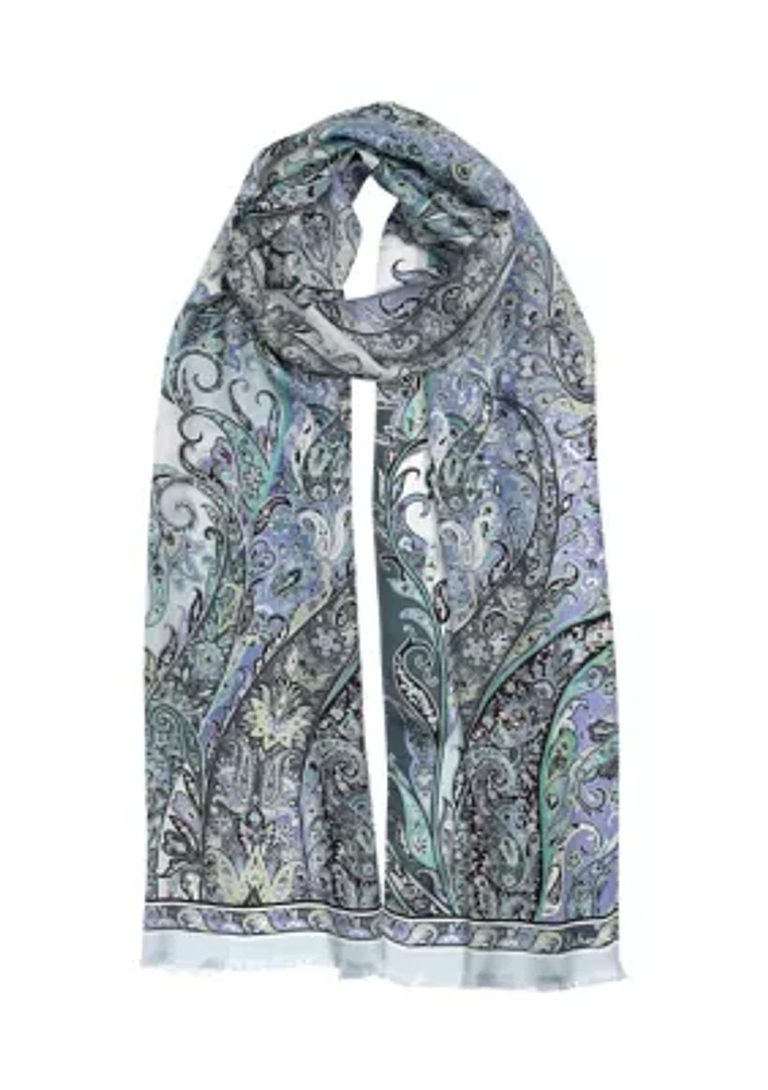 Manor Paisley Oblong Scarf