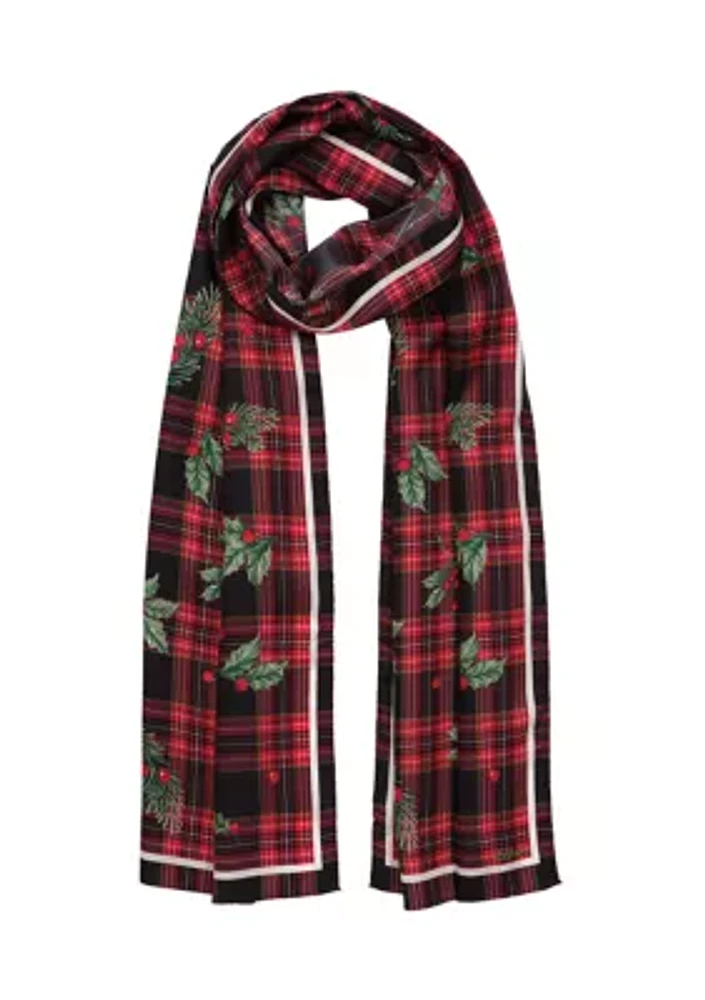 Holly Plaid Silk Scarf