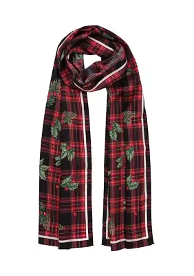 Holly Plaid Silk Scarf