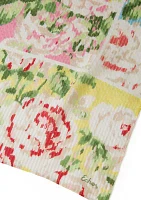 Sparkle Floral Patch Oblong Scarf 