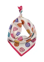 Conversational Hearts Silk Bandana 