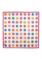 Conversational Hearts Silk Bandana 