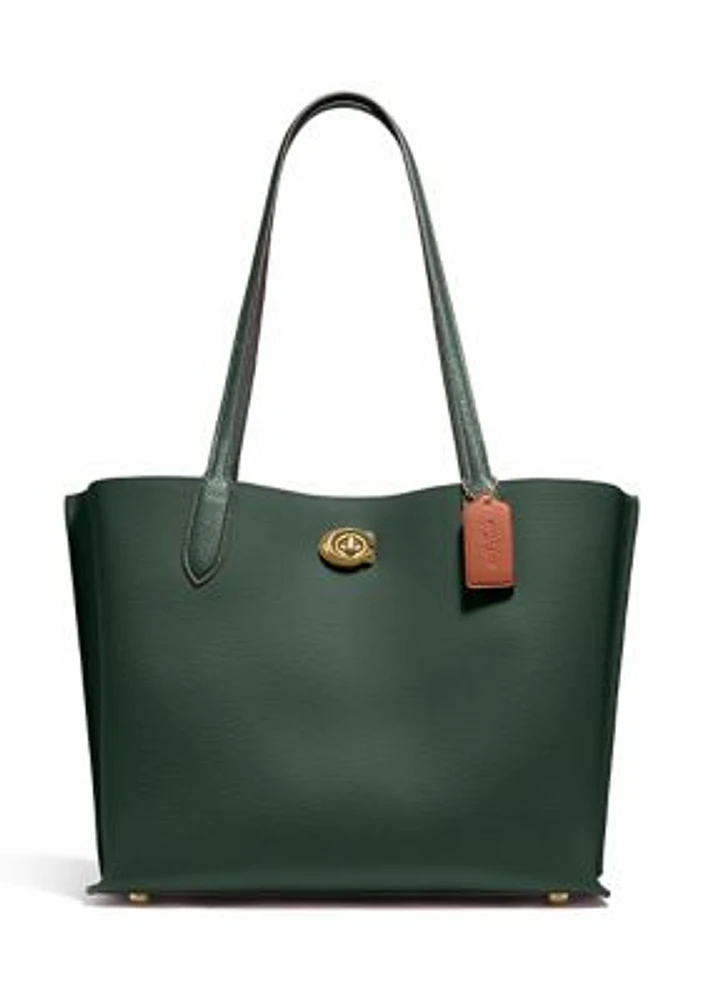 Willow Tote Color Block with Signature Coated Canvas