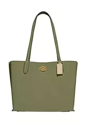 COACH Willow Tote Color Block with Signature Coated Canvas
