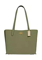COACH Willow Tote Color Block with Signature Coated Canvas