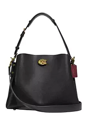 COACH Polished Pebble Leather Willow Shoulder Bag